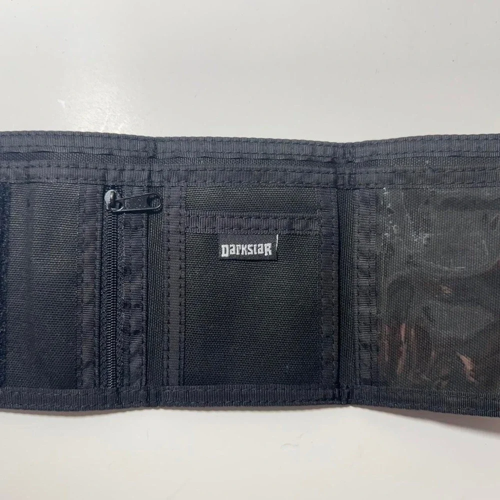 Y2K‎ DARKSTAR Skateboarding Black Canvas Wallet